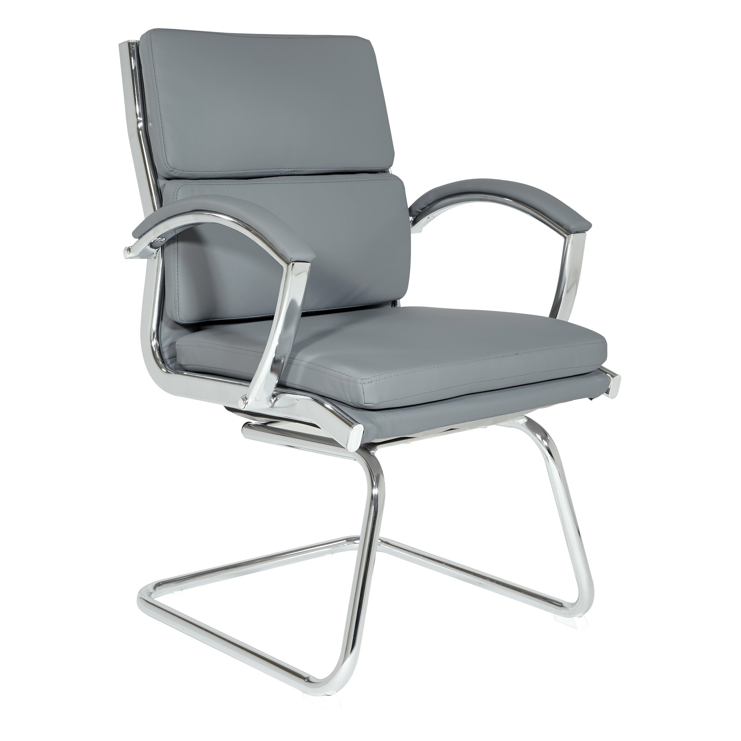 Mid-Back Faux Lthr Visitor's Chair